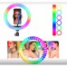 Светодиодная кольцевая цветная RGB лампа 33 см оптом