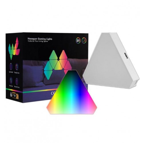 Светодиодный светильник RGB Треугольники 12 шт с пультом управления и Wi-Fi