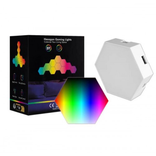 Светодиодный светильник RGB Соты 12 шт с пультом управления и Wi-Fi